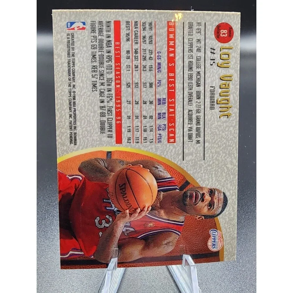 1997-98 Bowman's Best Atomic Refractor Loy Vaught #83 MICHIGAN